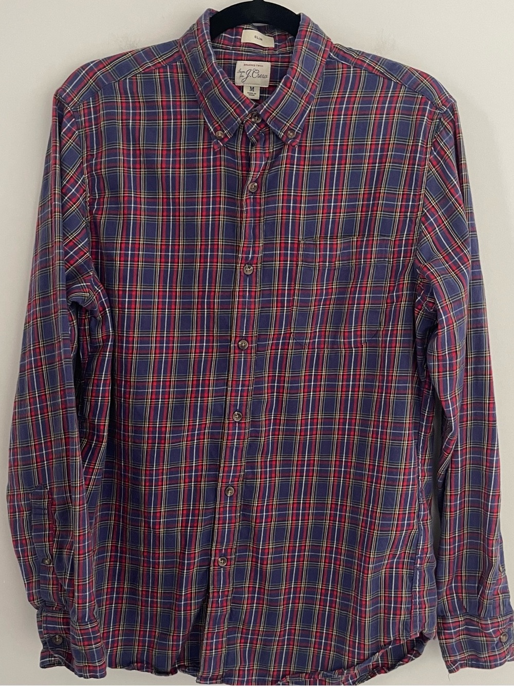 J. Crew Men's Red & Blue Plaid Button-Down Shirt